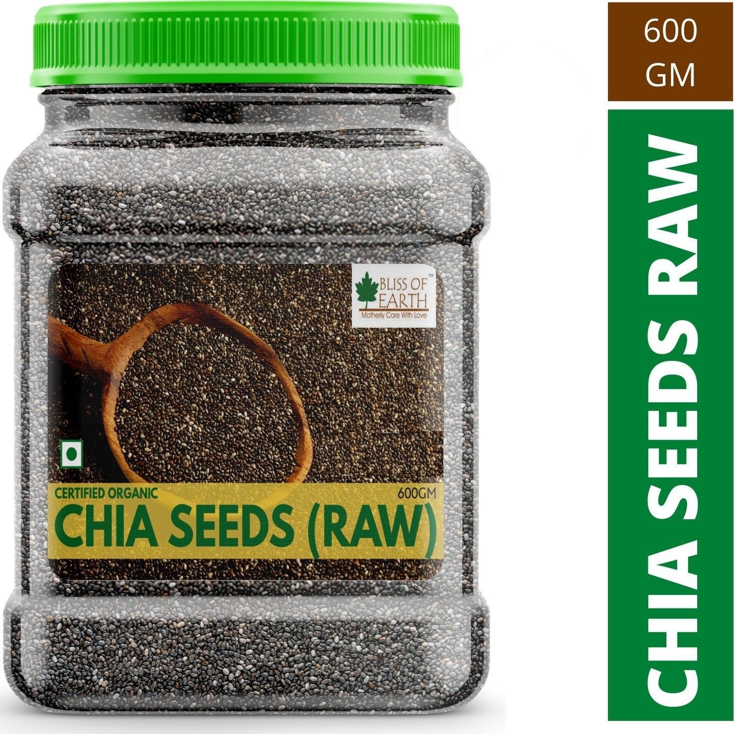Bliss of Earth Organic Raw Chia Seeds For Weight Loss, 600 gm