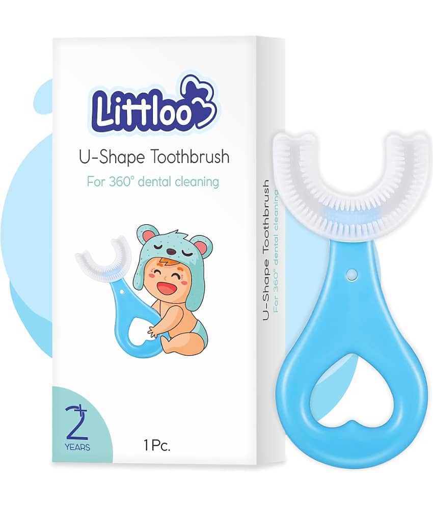 Littloo Blue Silicone Baby Toothbrush ( 1 pcs )