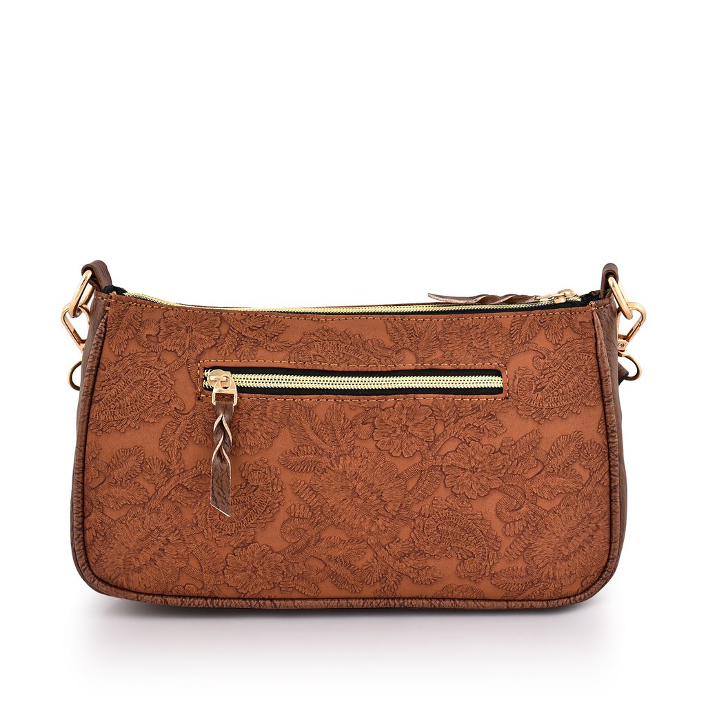 Lychee Bags PU Women Tan Printed Sling Bag view 2