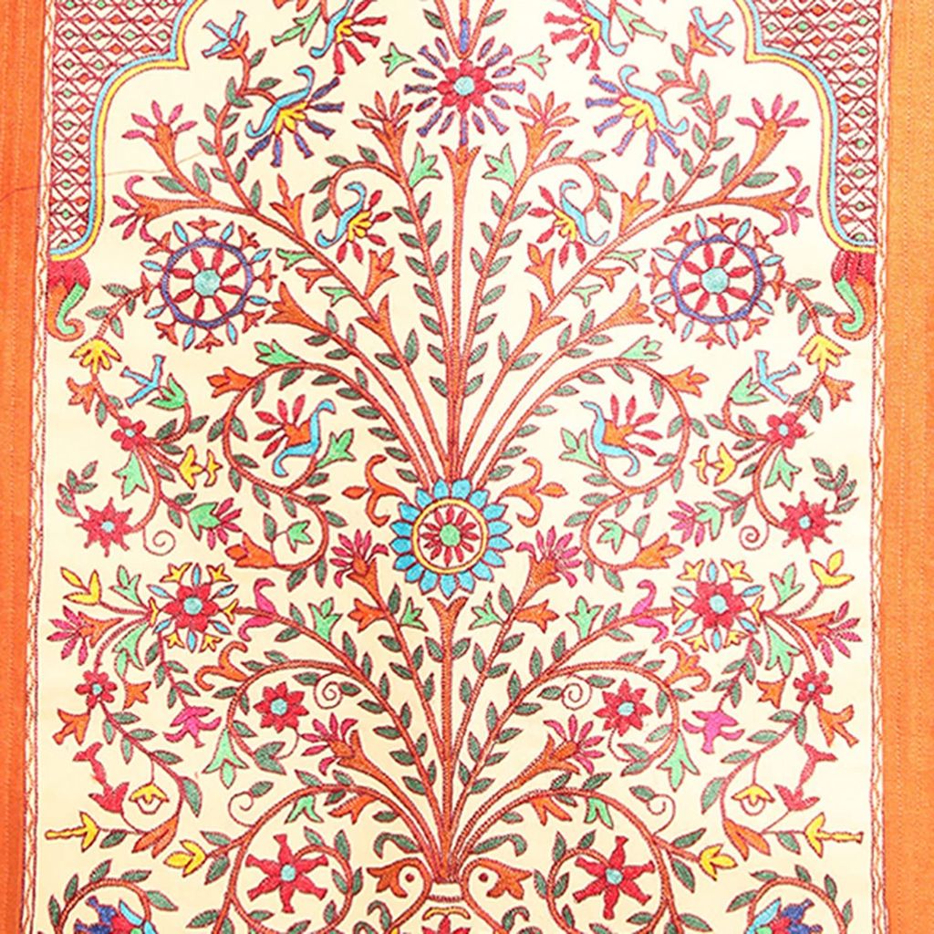 Garvi Gurjari (A Gujarat Govt Enterprise) Mashru Embroidery Wallpiece (75 cm x 46 cm) view 2