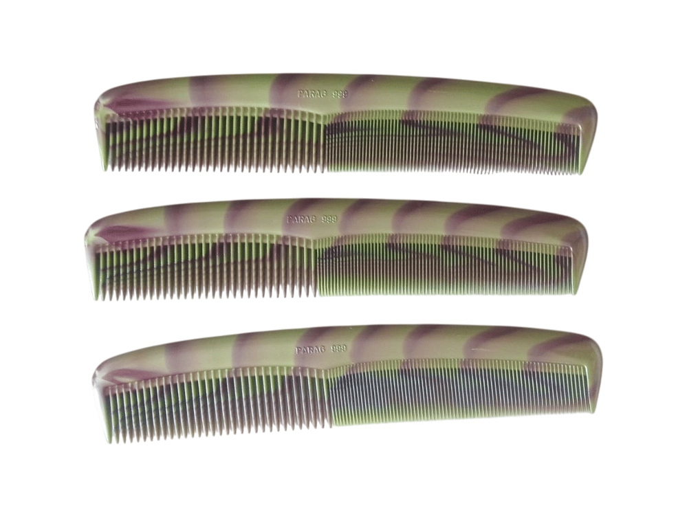 Green Plastic Hair Comb for Men and Women - Pack of 3 view 2