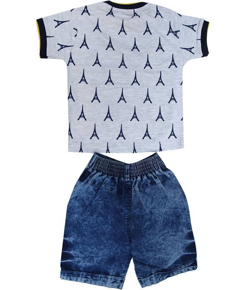 Zadmus Baby Boys Cotton T Shirts & Shorts ( Yellow ) view 2