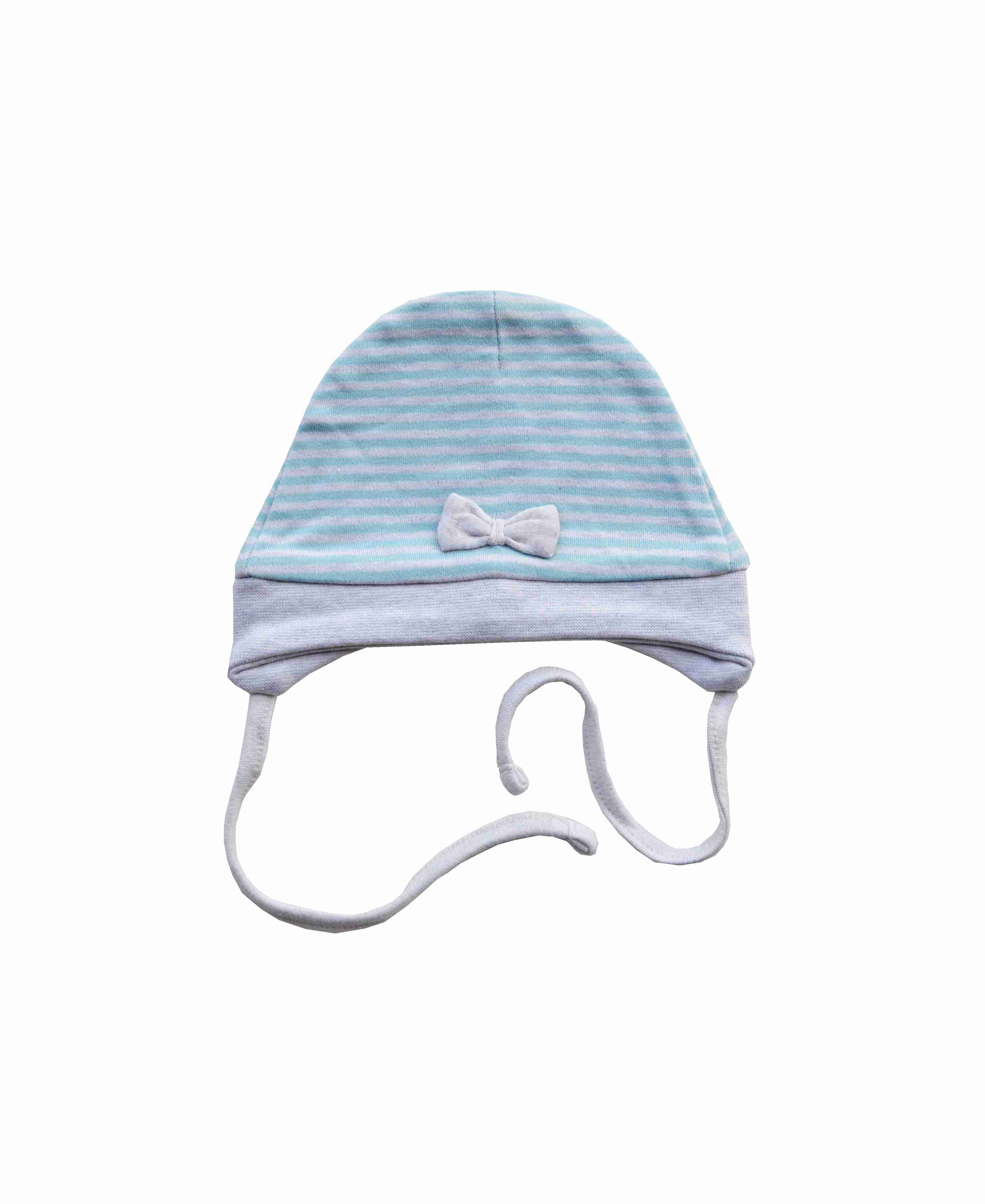 Baby Girls Cap with bow & string,Color-Lt.Blue