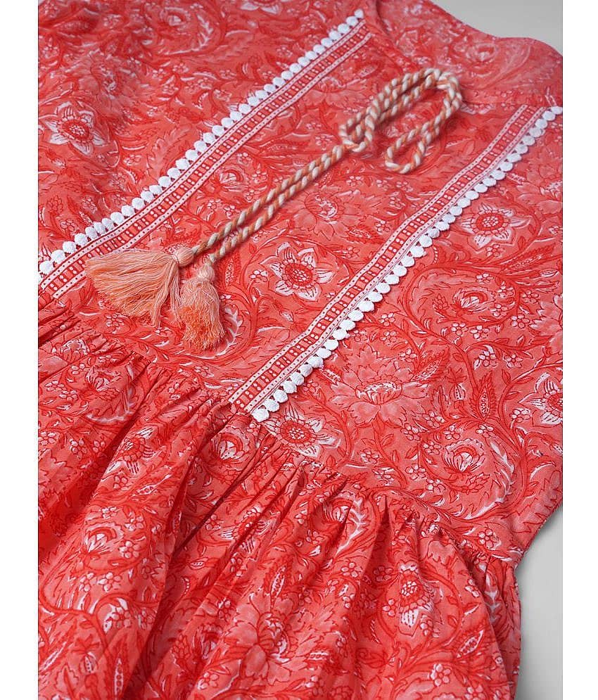 GOD BLESS Women's Rayon A-Line Top ( Orange ) view 2