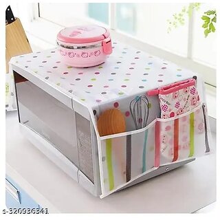 Microwave oven Top Cover,Microwave Cover with pockets free size with 4 utility pockets view 2