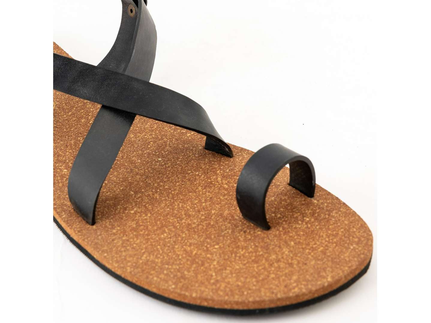 Paaduks Solid Black SKO Cork Men Sandals - UK 12 view 2