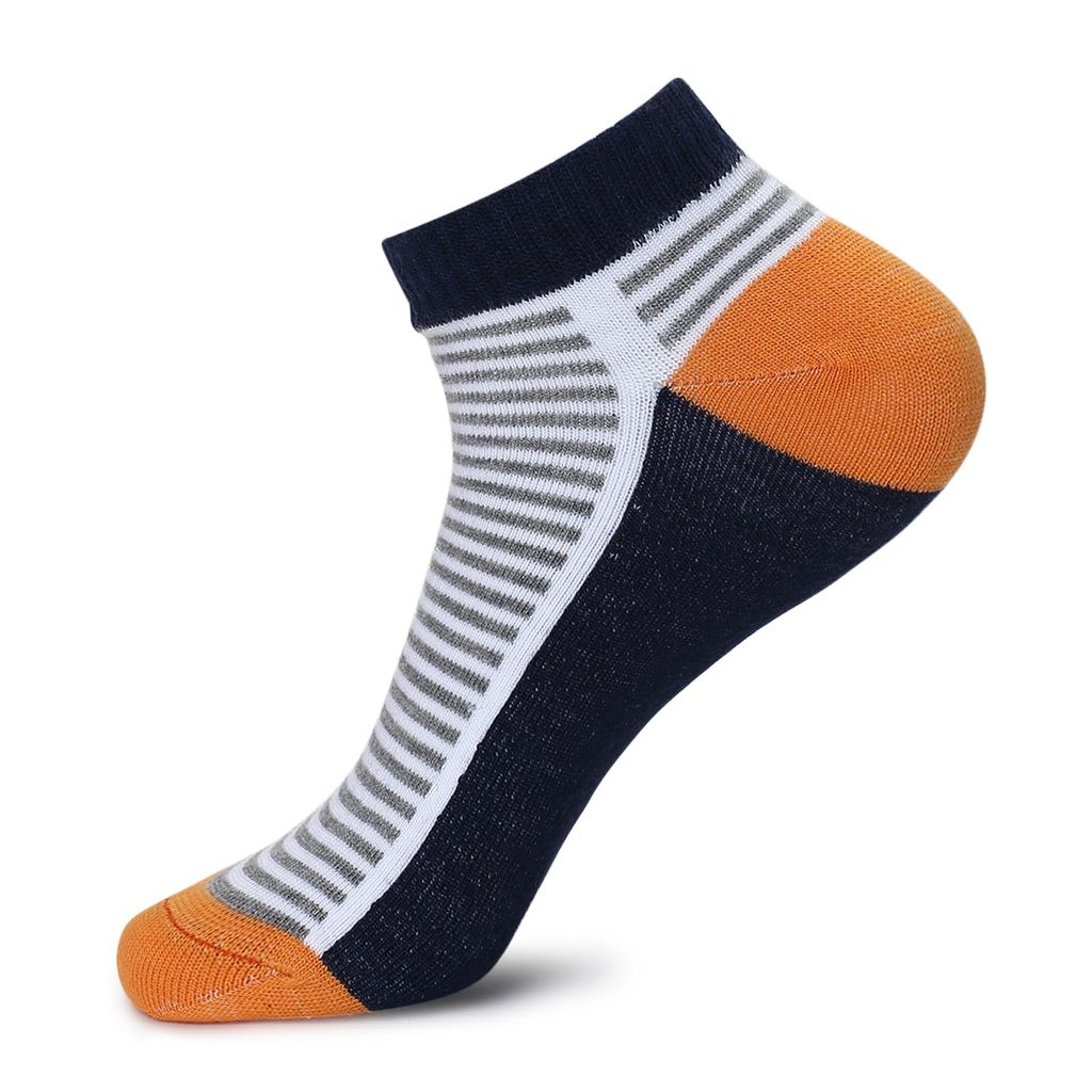 Kolor Fusion Men & Women Stripped Ankle Length Low Cut Cotton Socks (Pack of 4) view 2