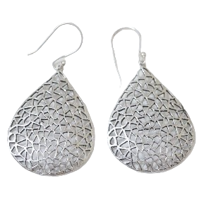 Handcrafted Spiral Brass Earrings - Elegant Silver-Plated Design, Allergy-Free, Unique Gift for Her