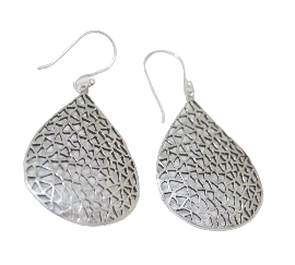 Handcrafted Spiral Brass Earrings - Elegant Silver-Plated Design, Allergy-Free, Unique Gift for Her view 2