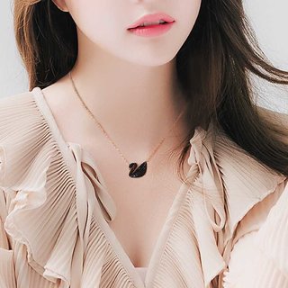 Rose Gold Plated Black Duck Chain view 2