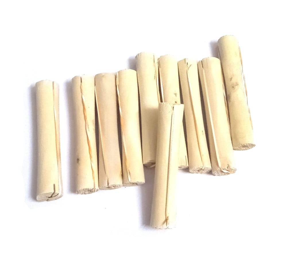 Nawani Hair Rollers Wooden curlers Smooth rods for Hair Rollers Wood Craft Sticks Retro curlers, Set 10 pc view 2