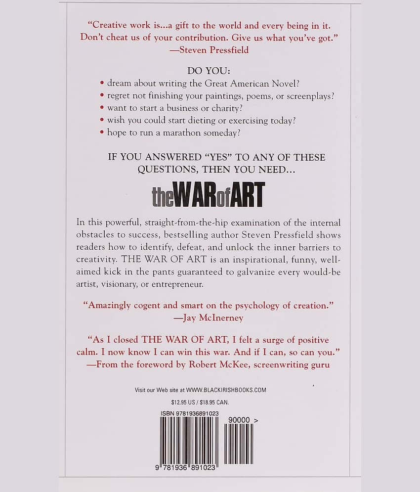 The War of Art: Break Through the Blocks and Win Your Inner Creative Battles by Steven Pressfield (English, Paperback) view 2