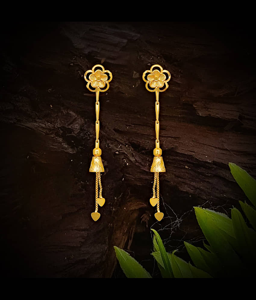 LUV FASHION Gold Threader Earrings ( Pack of 1 )