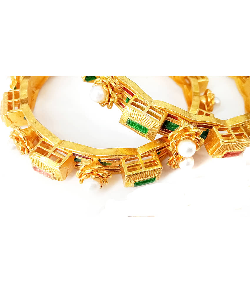 JIPPA - Gold Bangle ( Pack of 1 ) view 2