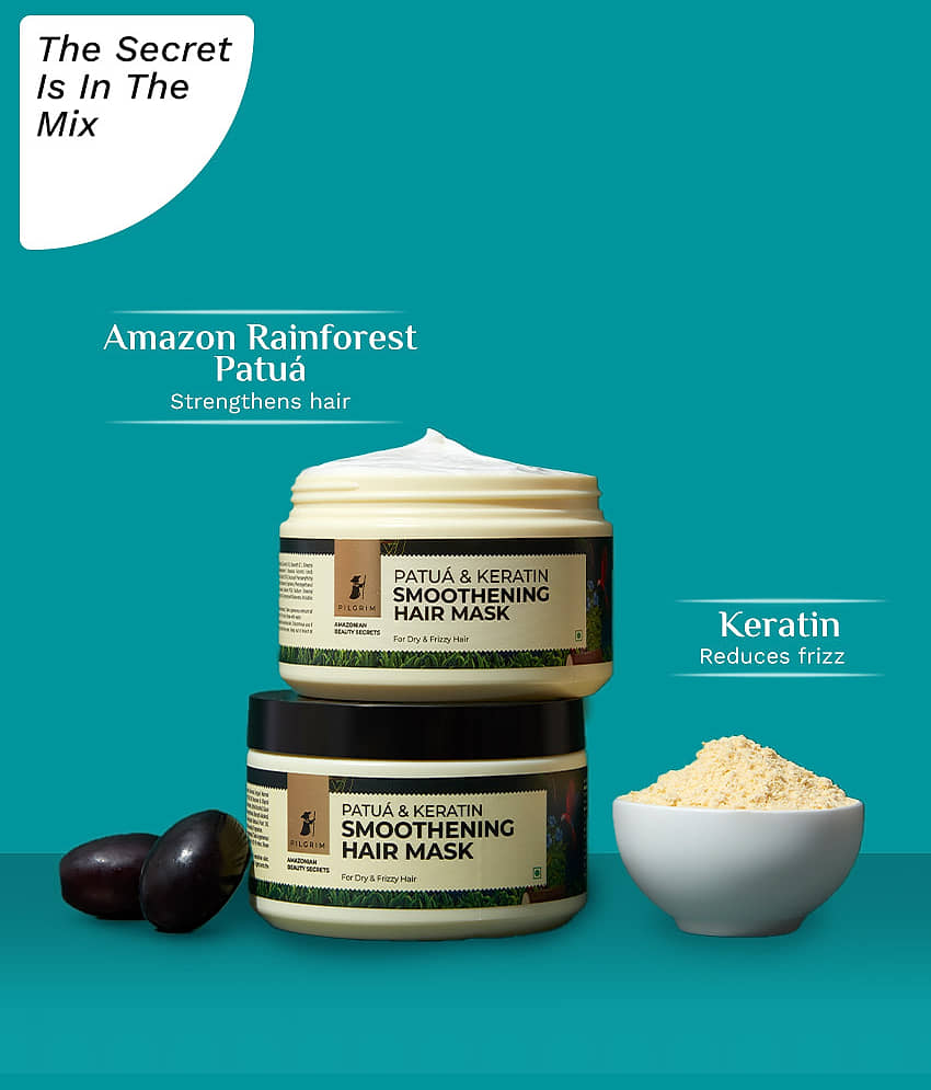 Pilgrim Patua & Keratin Smoothing Hair Mask Hair Mask,For All Hair Type,200Ml (pack Of 1) view 2