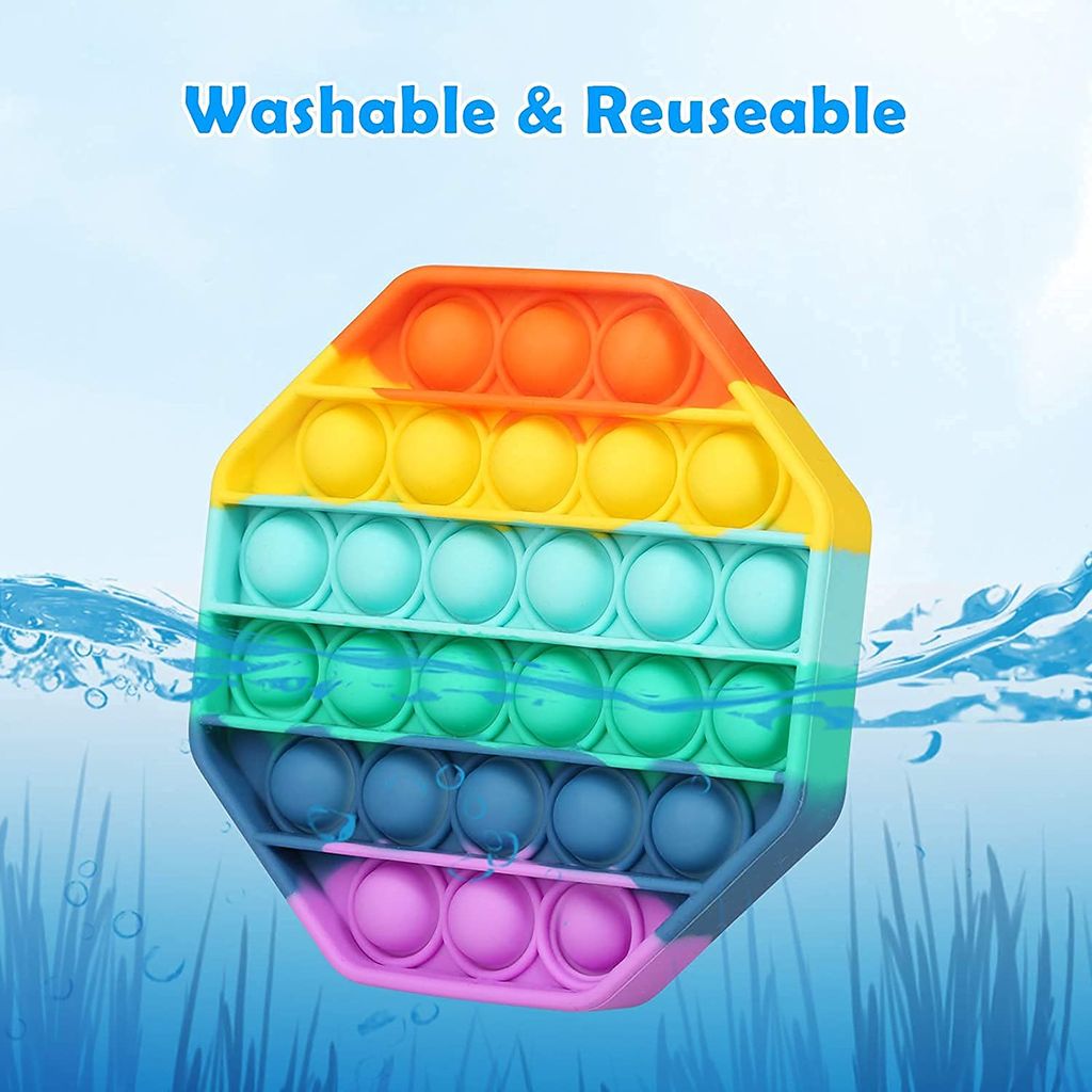 Nawani Push Pop Bubble Fidget Sensory Toy,Autism Special Needs Silicone Stress Relief Toy. view 2