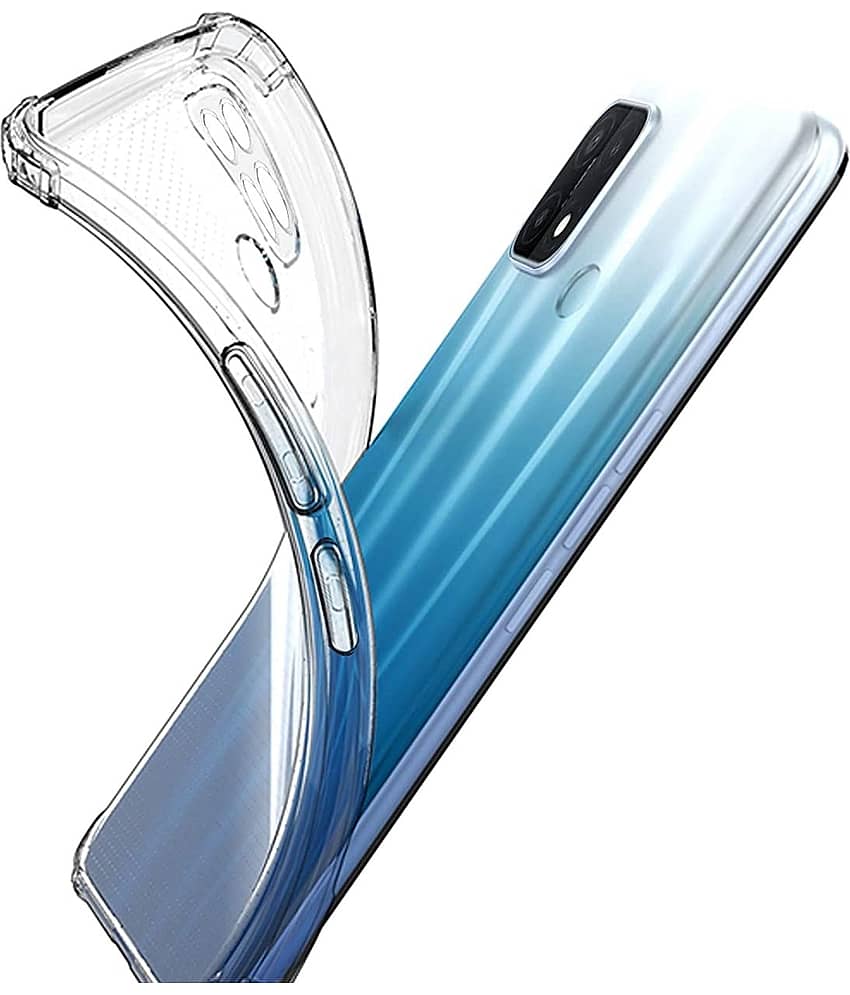 ZAMN - Transparent Silicon Plain Cases Compatible For Oppo A15s ( Pack of 1 ) view 2