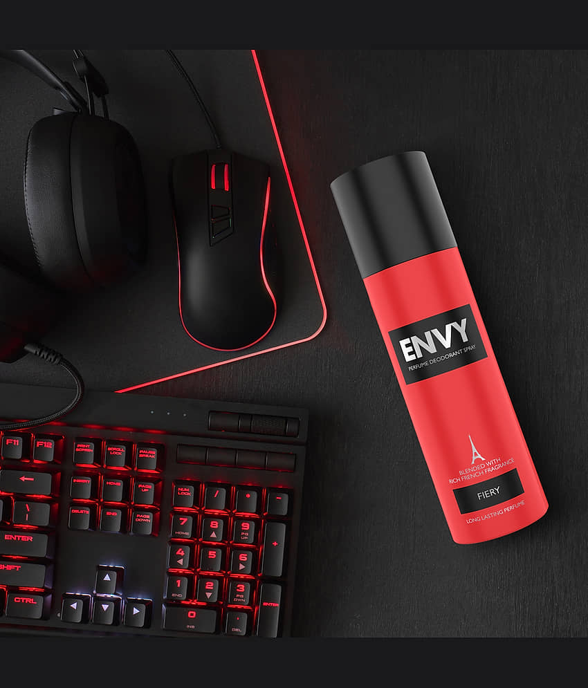 Envy Fiery Deodorant - 140ML & Dark Pocket Perfume - 18ML (Combo Pack of 2) view 2