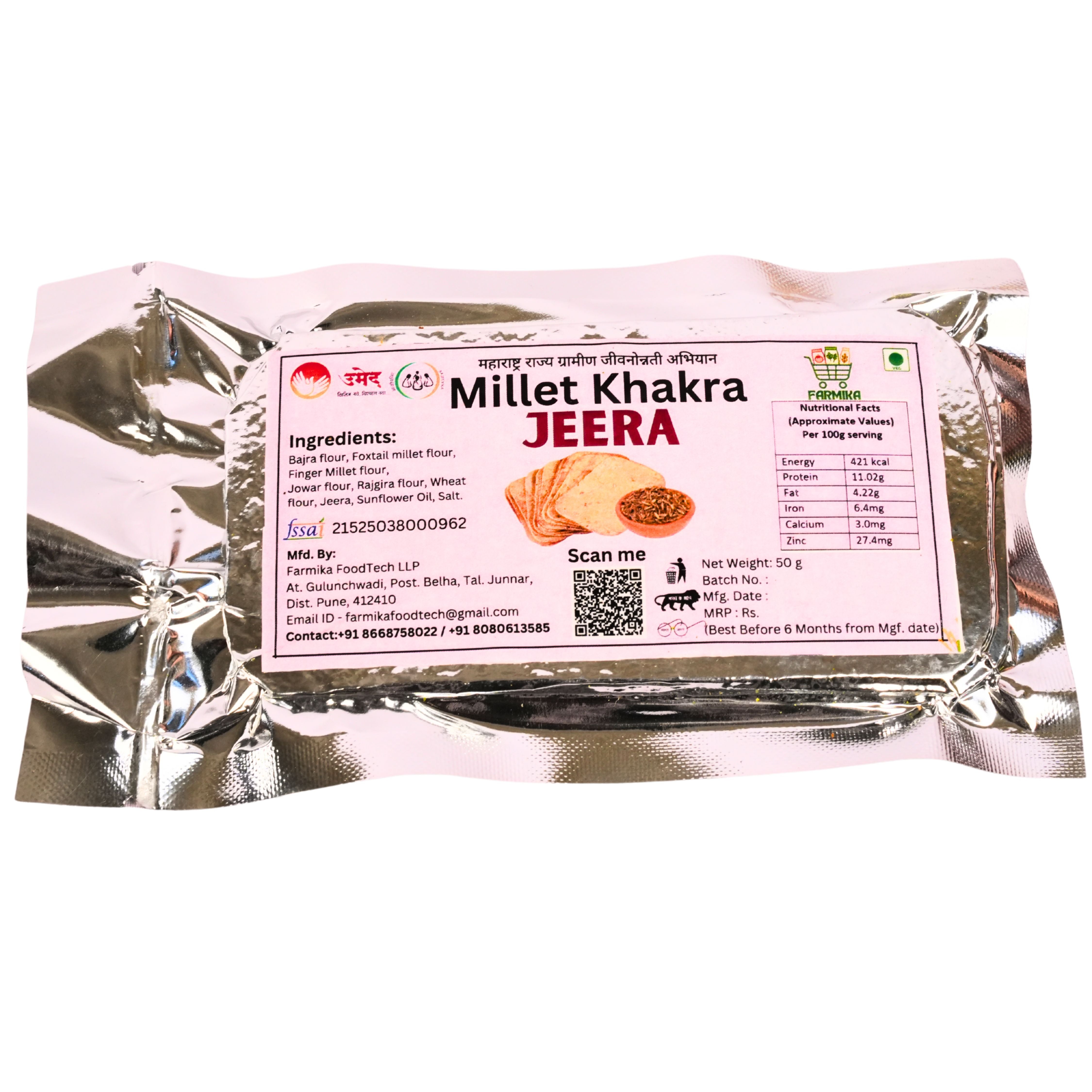 FARMIKA Millets Jeera Khakhra