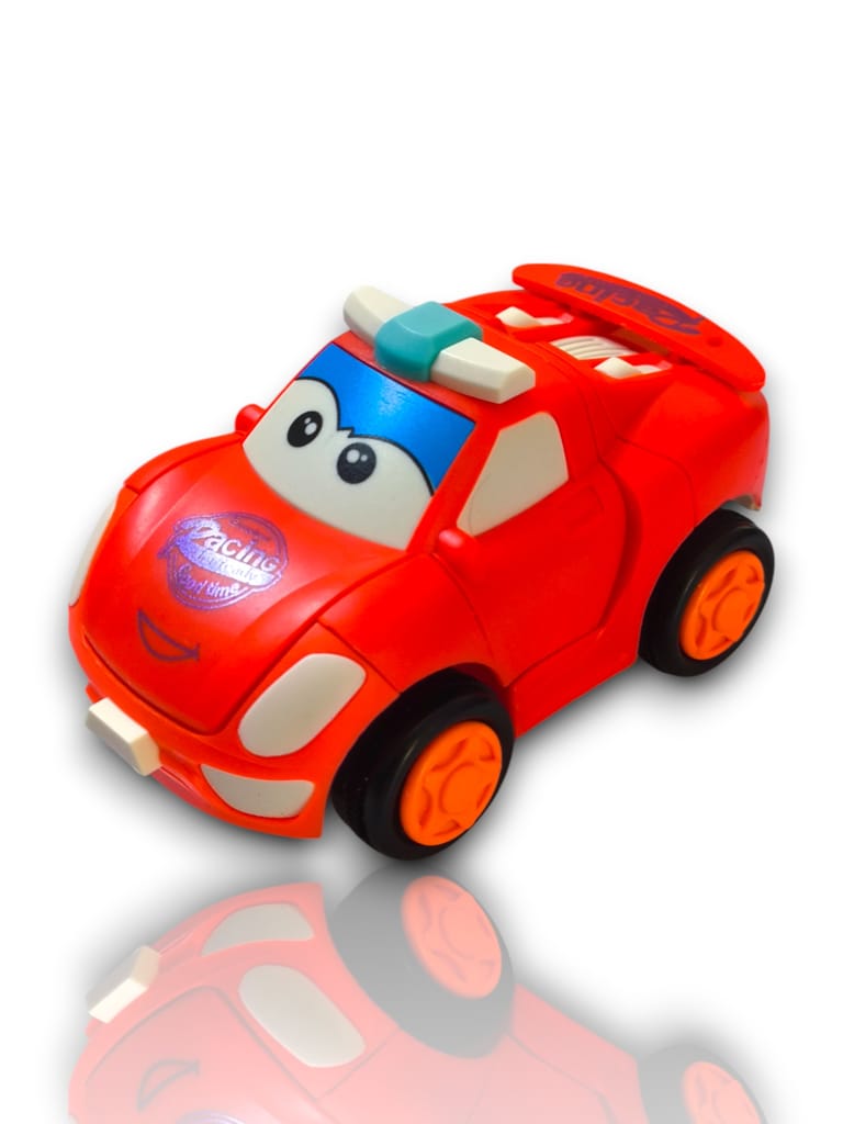 DGTAL GUMTI 2-in-1 Transformer Robot Car Toys for Kids | Friction-Powered Vehicle Playset | Cartoon Car to Robot Conversion | Friction-Powered Racing Car for Boys & Girls Transforming (Parrot Green)