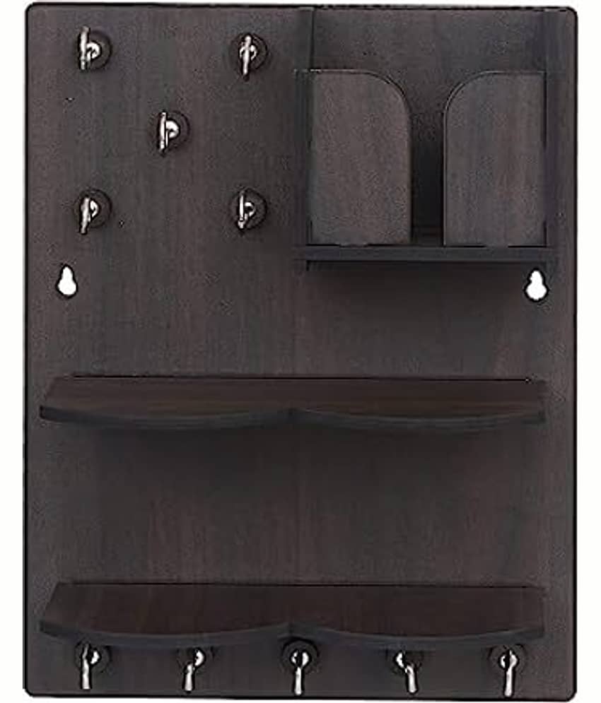 JaipurCrafts Black Wood Key Holder - Pack of 1 view 2