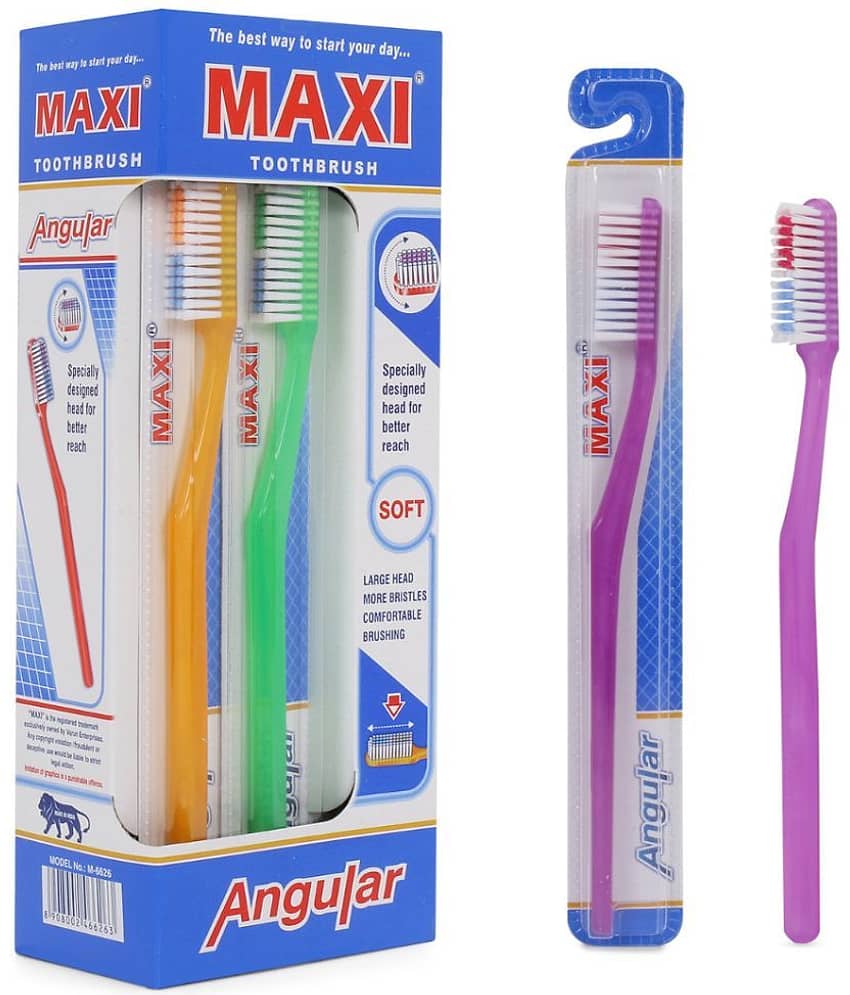Maxi Angular Soft Toothbrush(Pack Of 12)