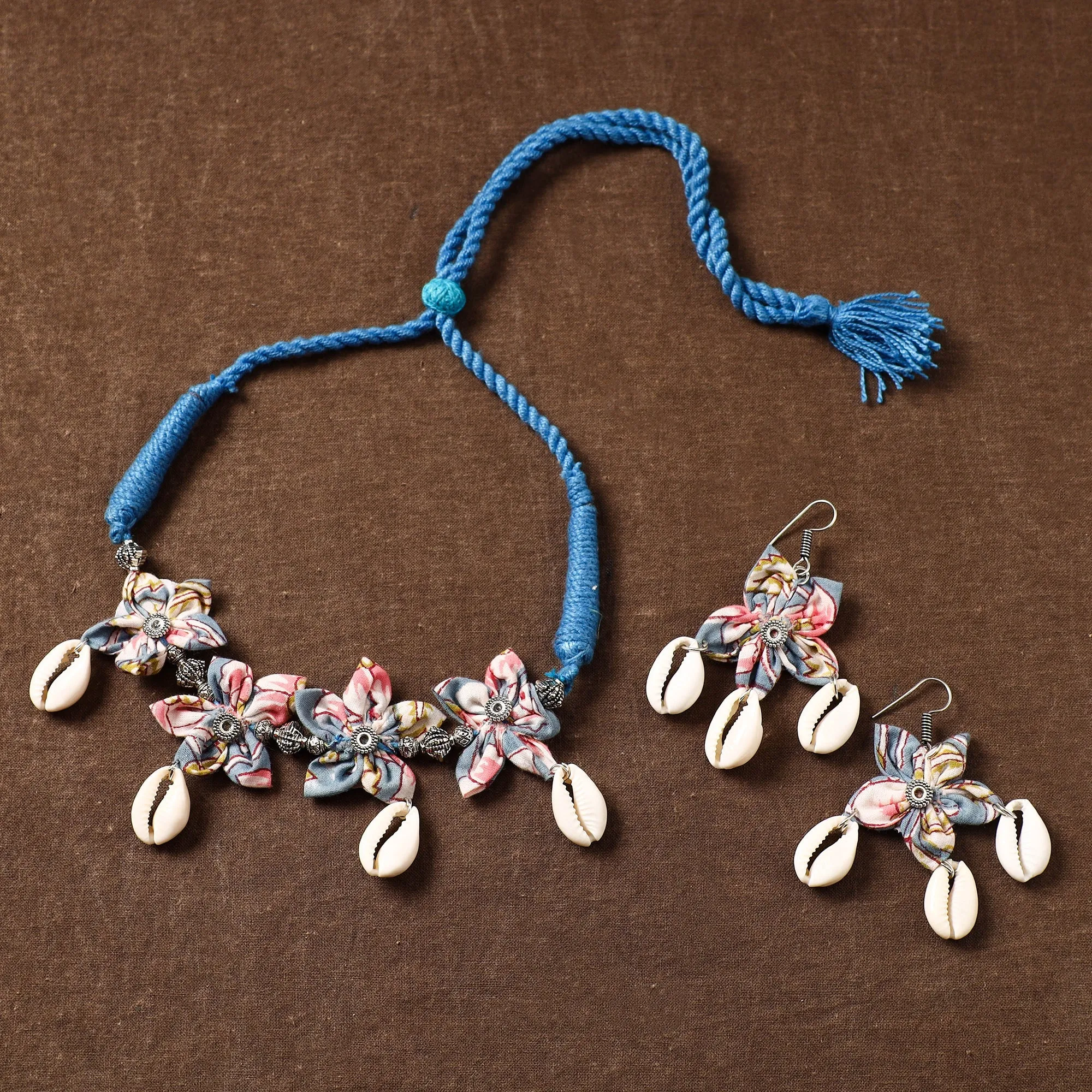 Multicolor - Fabart Phool Kali Shell Choker Necklace Set 05 view 2
