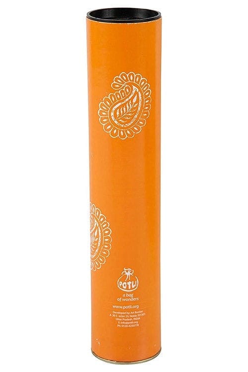 DIY Block print your own Dupatta kit Orange paisley view 2