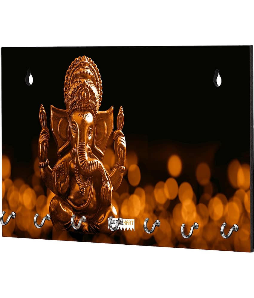 JaipurCrafts Multicolour Wood Key Holder - Pack of 1 view 2
