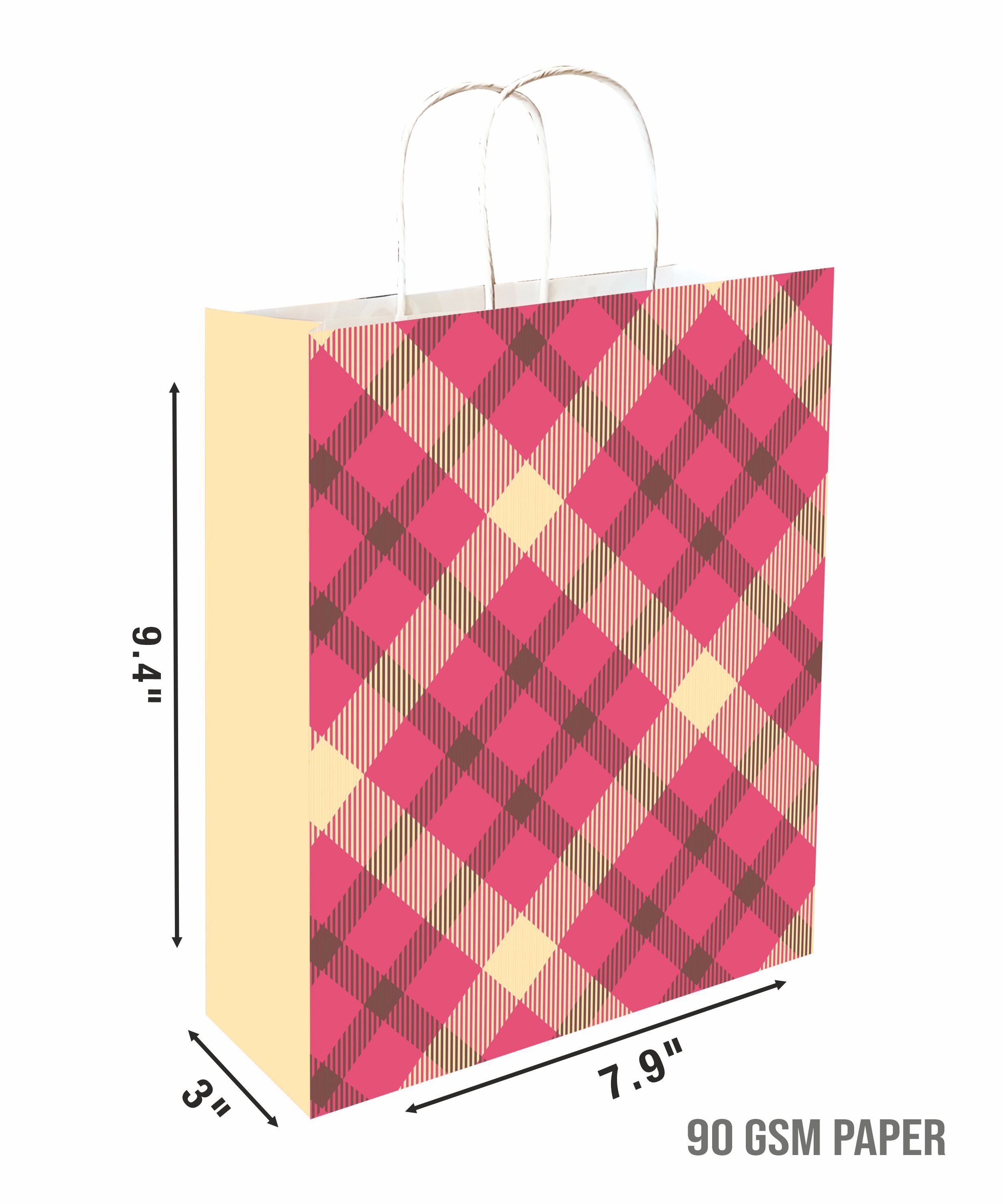 90 GSM Attractive Printed Small Paper Gift Bags, Ideal for Corporate Gifts, Return Gifts, & Gifting on Special Occasions (Size: 9.4 x 7.9 x 3 inch) - 12 view 2