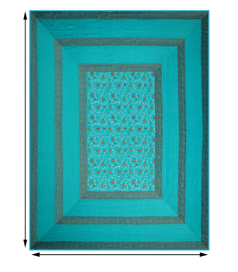 Embroidery 240TC Silk Double Bedsheet with 2 Pillow Covers (108 view 2