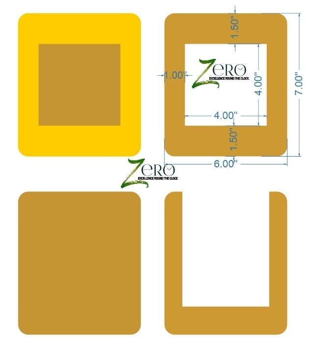 Brand Zero MDF Photo Frame Design 11 - 6.0 Inches By 7.0 Inches view 2