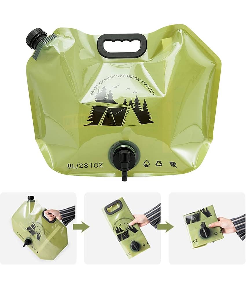 8 Liter Folding Water Storage Bag Pouch for Cycling, Picnic, Outdoor Camping, Road Trip, Traveling Water Carrier Supplies Bag and Container 8L Drinking Water Container Tank (Multicolour) view 2