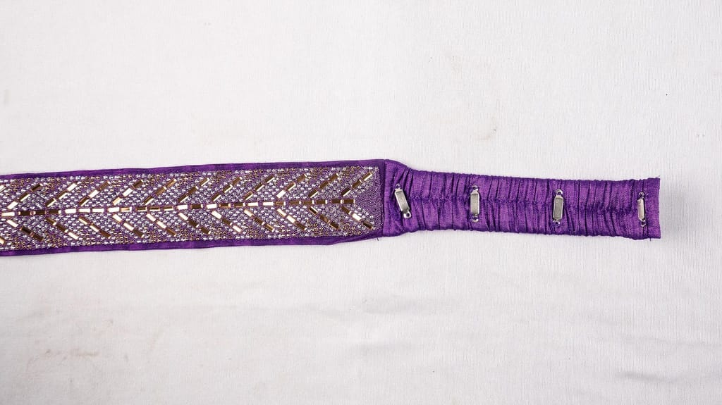 Bridal Waist Belt, Rhinestone Wedding Belt, Purple Beaded Belt, Crystal Bridal Belt, Sash Belt for Women, Bridesmaid Belt view 2