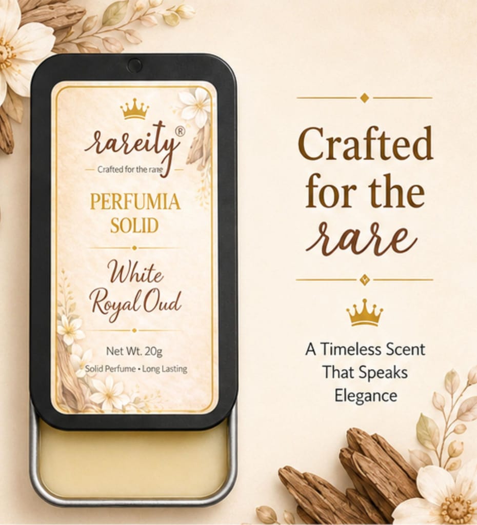 Rareity Solid Perfume – White Royal Oud Fragrance | Luxury Oud Long Lasting Balm Perfume | Pocket Perfume | Alcohol-Free | 20g| Travel-Friendly view 2