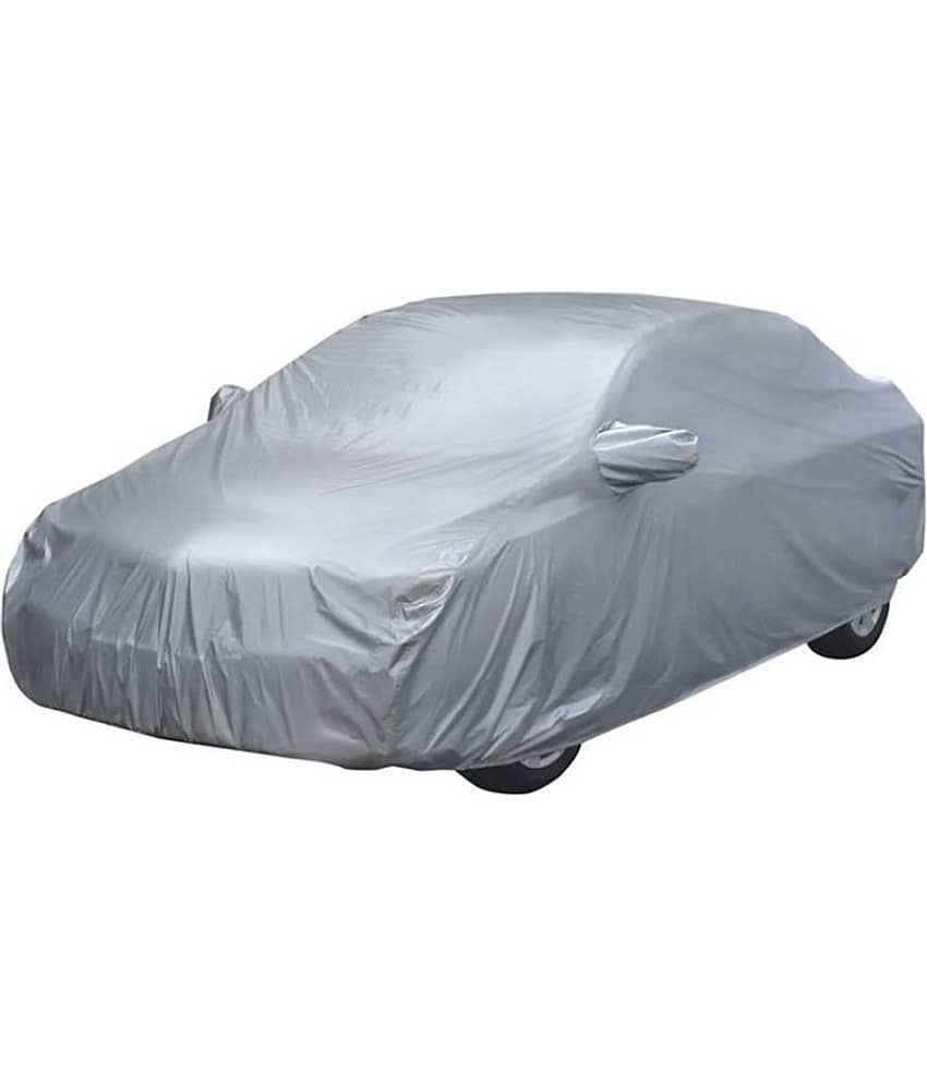 Autoretail Silver Color Dust Proof Car Body Polyster Cover With Mirror Pocket Polyster For Fiat Linea view 2