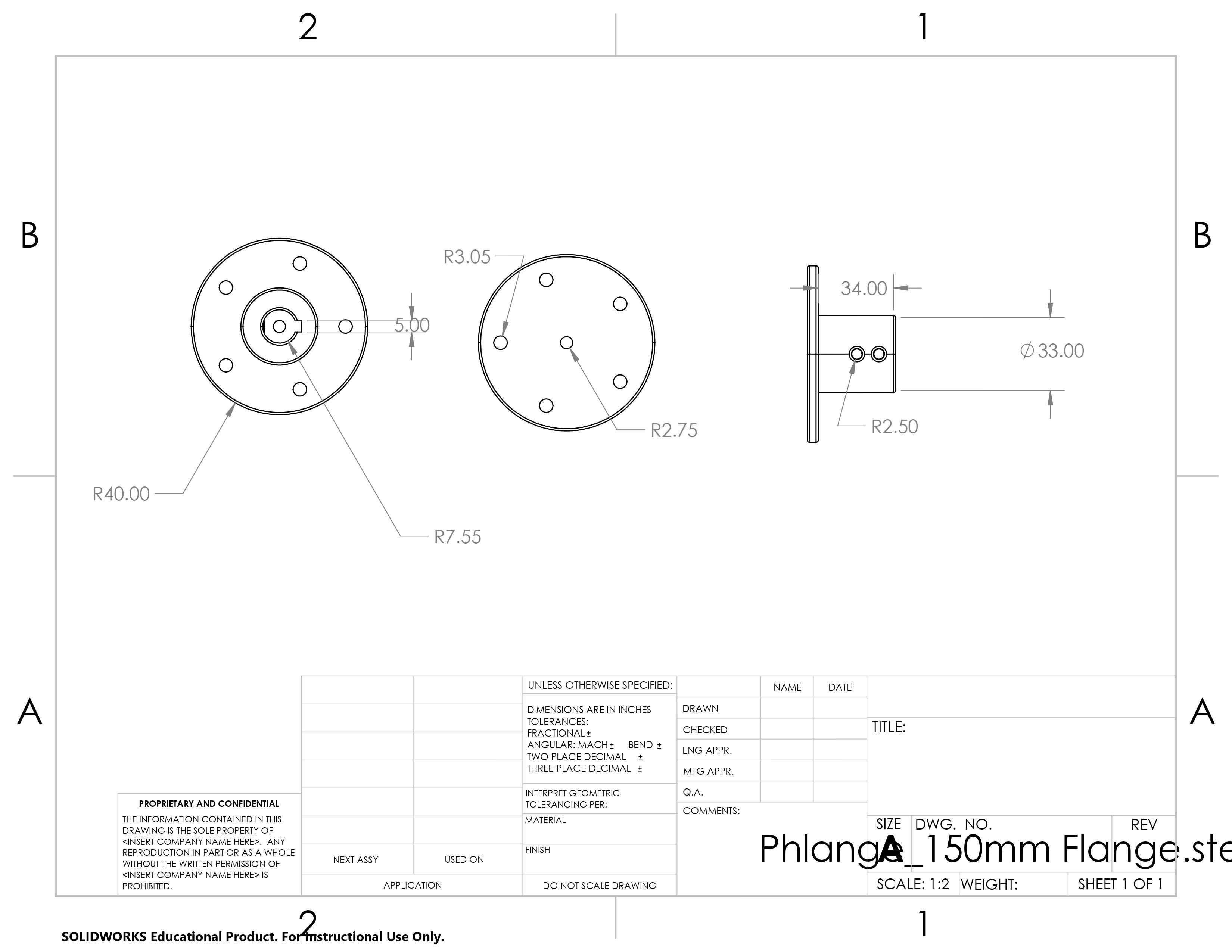 Wheel with Flange 150 MM view 2