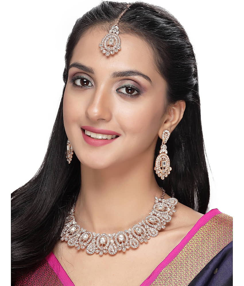 Sukkhi Gold Alloy Necklace Set ( Pack of 1 ) view 2