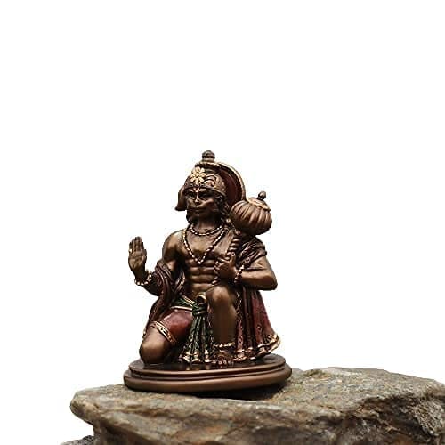 Patwari Arts Lord Bronze/Copper Hanuman Ji Murti for Pooja Room, Hanuman Statue, Home Temple Decoration Items, Hanumn Ji Murti, Bronze God Idols. view 2