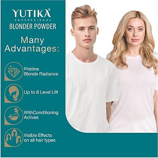Yutika Professional Blonder Powder, 60gm (Pack of 1) , Light Blue view 2