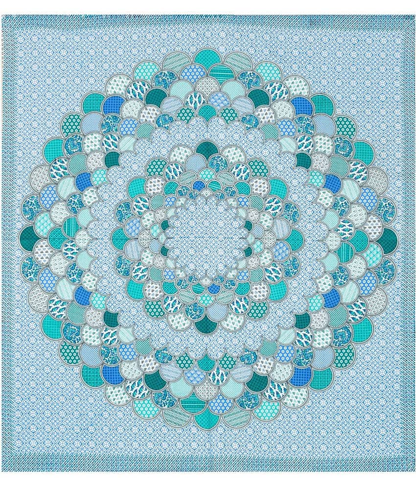 Cosito Cotton 1 Double Bedsheet with 2 Pillow Covers ( Blue ) view 2