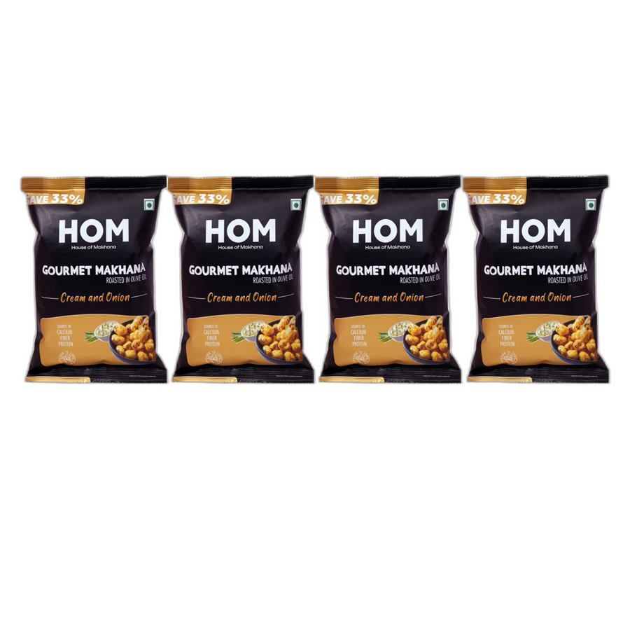 Gourmet Makhana (Pack of 4) with flavors of 4 cream & Onion (14g X 4) - 56 gm view 2