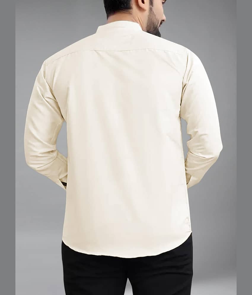 UNI VIBE Cotton Blend Slim Fit Solids Full Sleeves Men's Casual Shirt - Sea Green ( Pack of 1 ) view 2