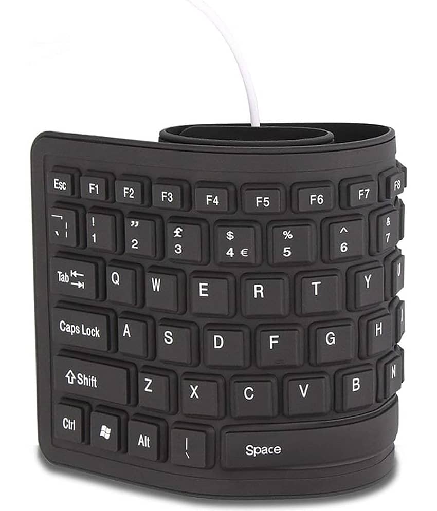 Bhavyta Black USB Wired Desktop Keyboard view 2