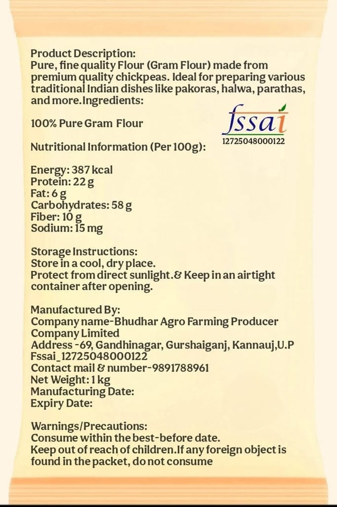 Bhudhar Agro Pure & Natural Besan (Gram Flour) view 2