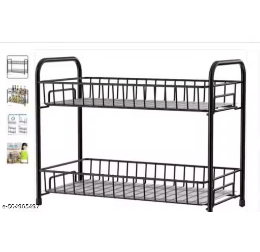 2 Tier Spice Rack with Jar Holder view 2
