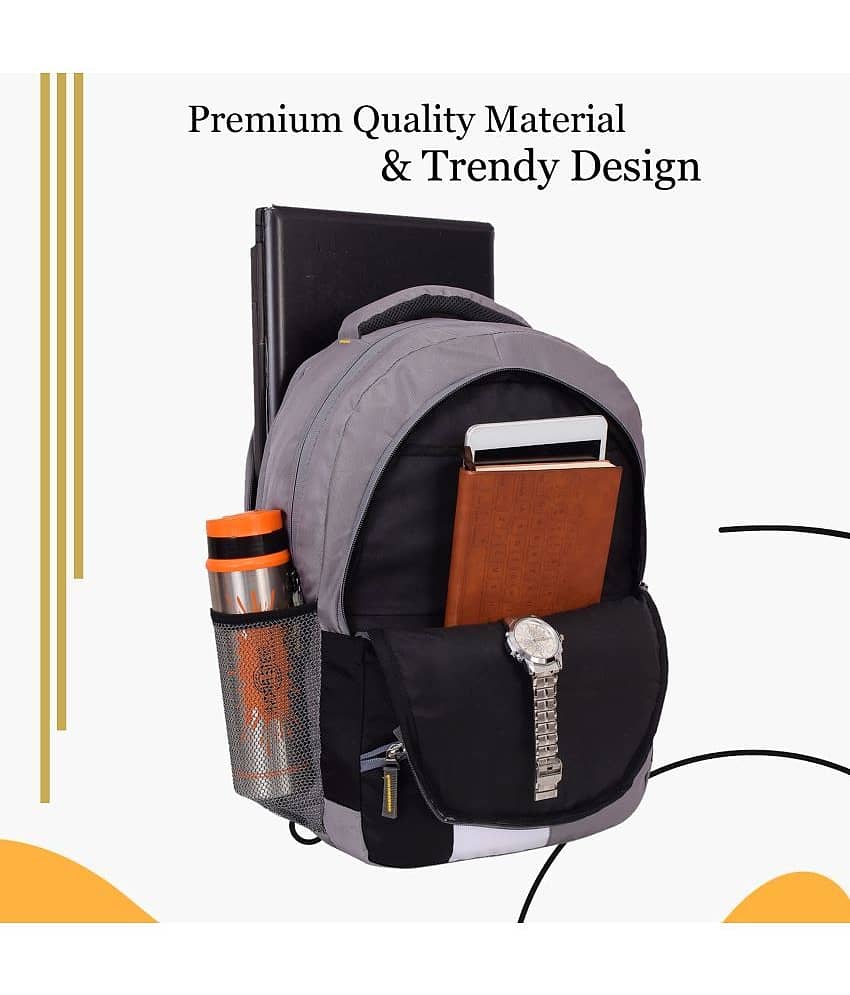 STYLATO Grey Polyester Backpack ( 30 Ltrs ) view 2