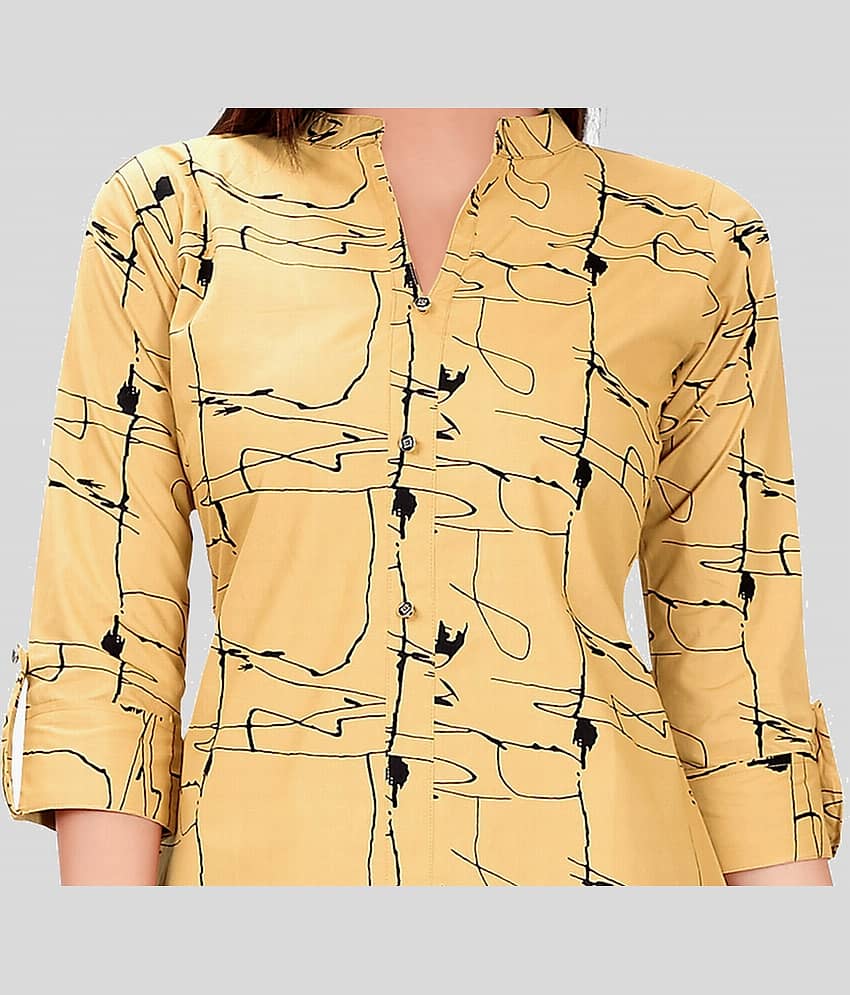 Meher Impex Women's Cotton Blend Tunic ( Mustard ) view 2
