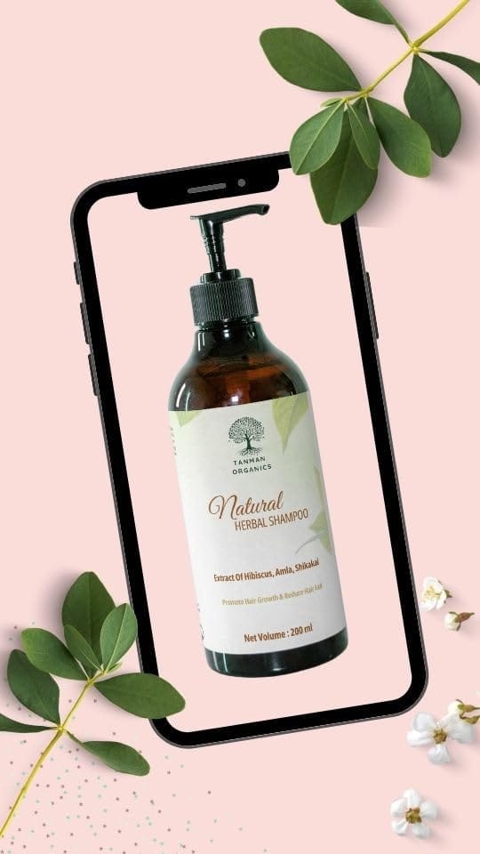 TANMAN ORGANICS Natural Herbal Shampoo with Hibiscus, Amla & Shikakai - 200ml view 2