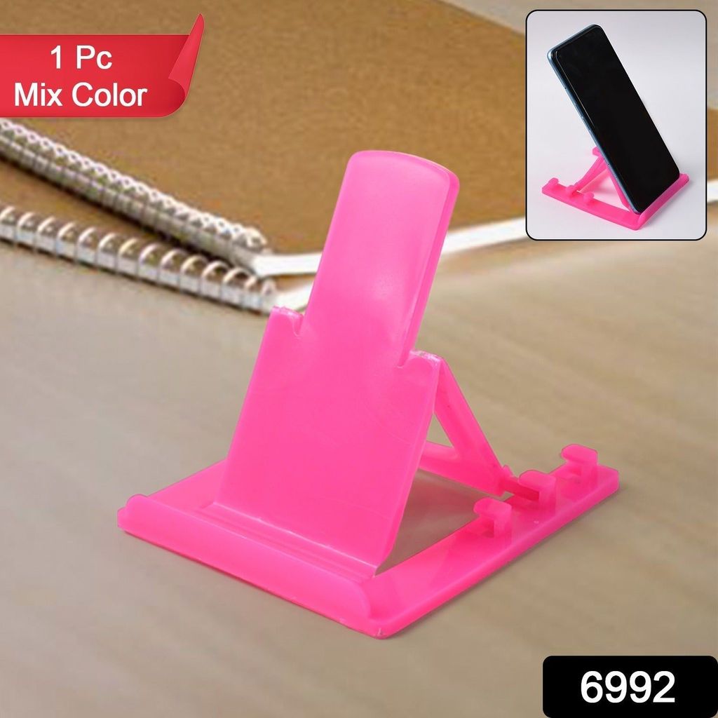 Adjustable Foldable Plastic Mobile Phone Stand Holder (1 Pc) view 2